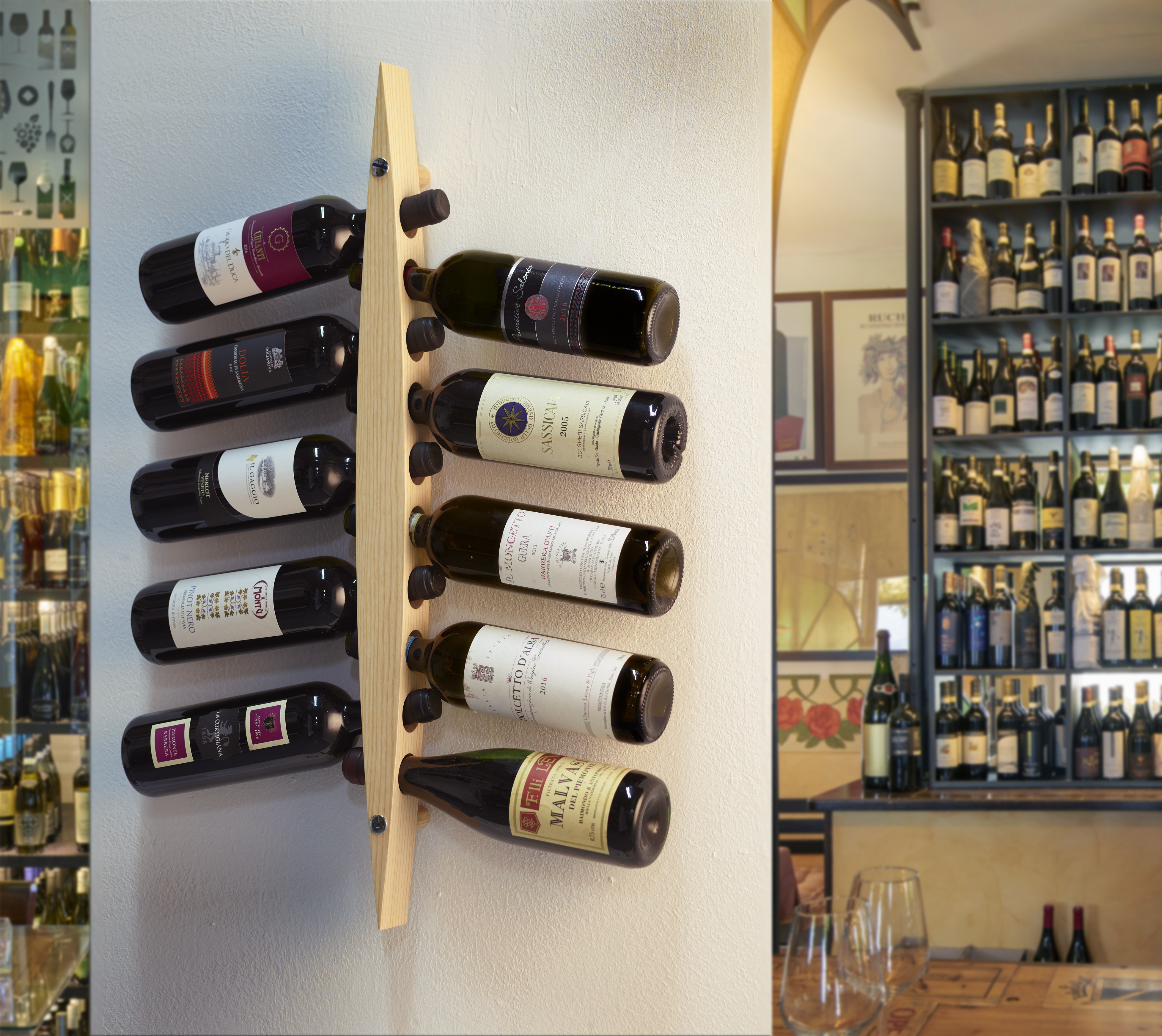 Legnoart ENOTECA vinholder - lys ask